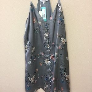 Lavender Brown button down dress XS